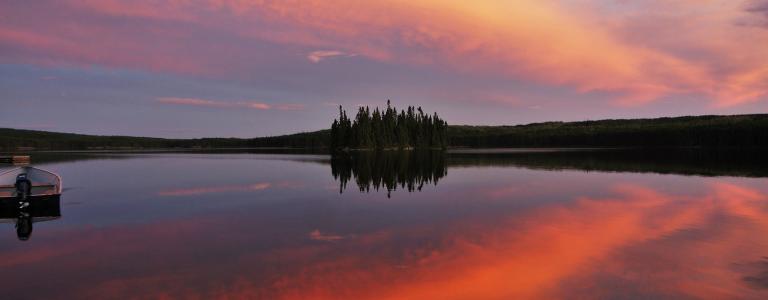 IISD Experimental Lakes Area at sunset