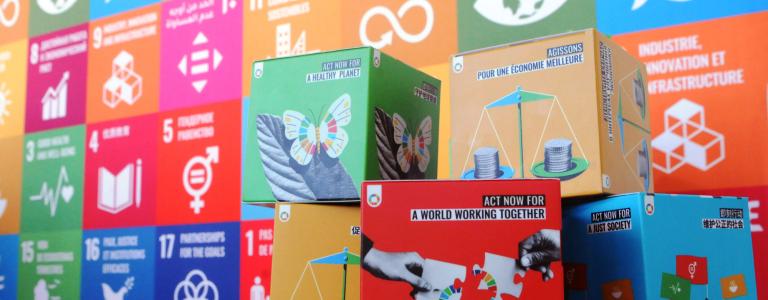 HLPF SDGs display