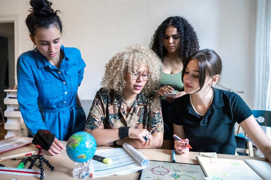 Youth discussing climate adaptation